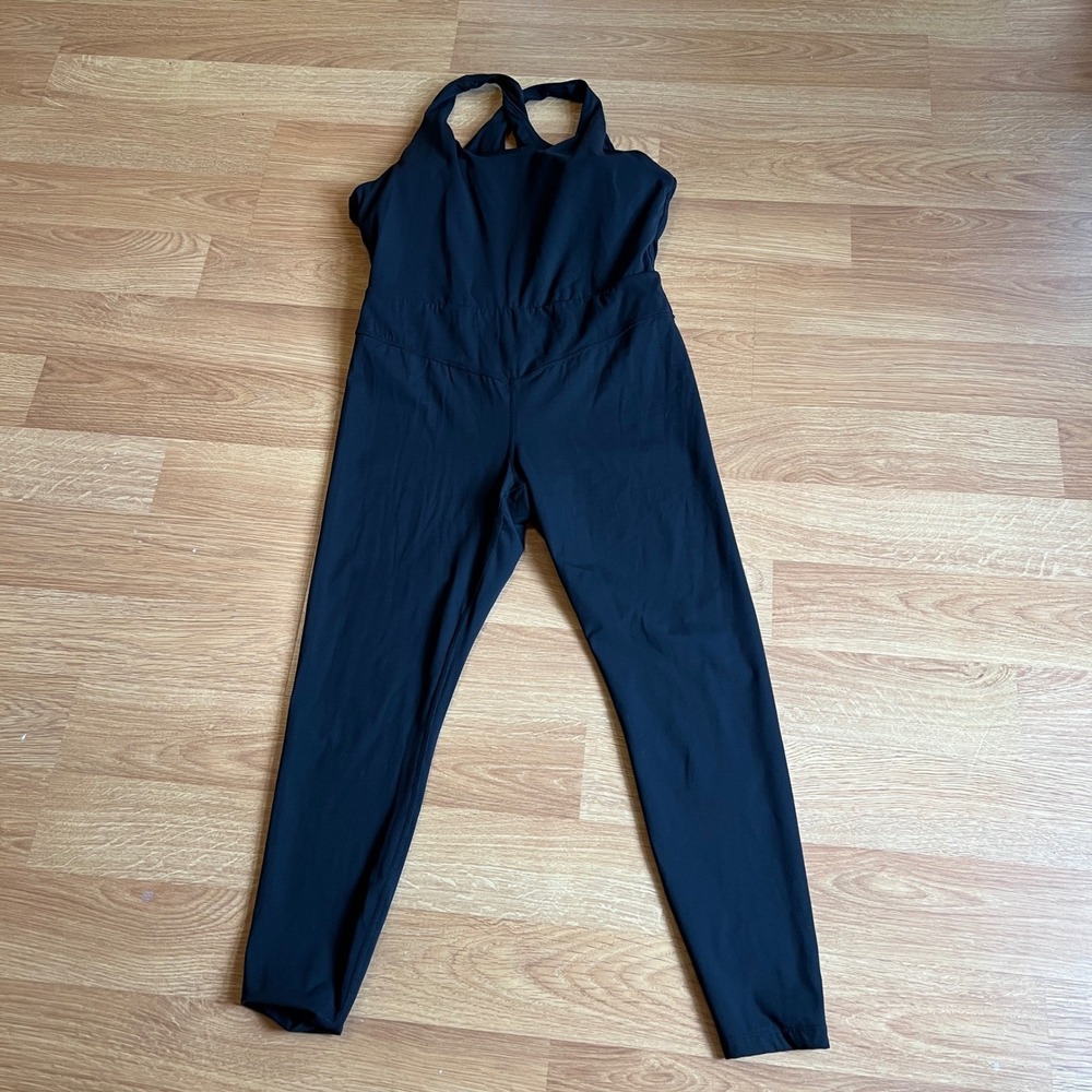 JoyLab Black Cross-Back Jumpsuit - Picture 2 of 10